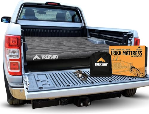 Offroading Gear Truck Bed Air Mattress  55ft to 58ft Truck Box  Trekway  F150  Ram 1500  Silverado  Tundra  Titan  Converts to Full Double Size Bed  Inflatable Blow Up