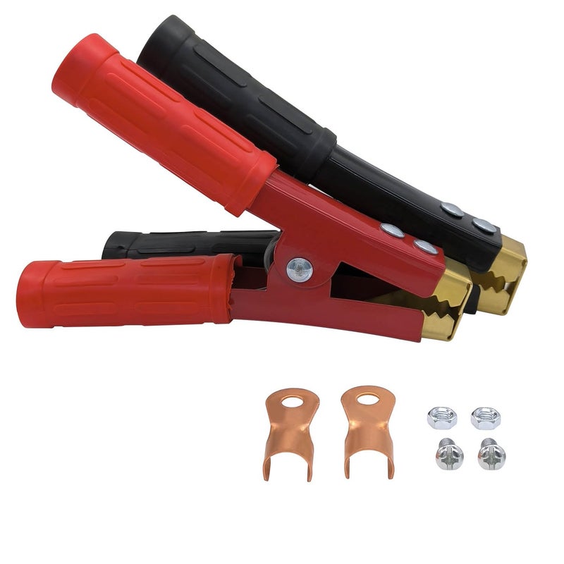 YSIL Battery Jumper Cable Clamps 1000A Pure Copper Car Battery Charger Alligator Clamps Heary Duty Boost Clips for Automotive Vehicle BoatRedBlack 2PCS - Image 2