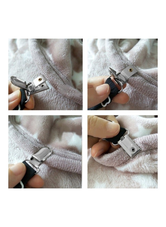 4-Holder Adjustable Triangle Mattress Sheet Straps And Clips - Image 2