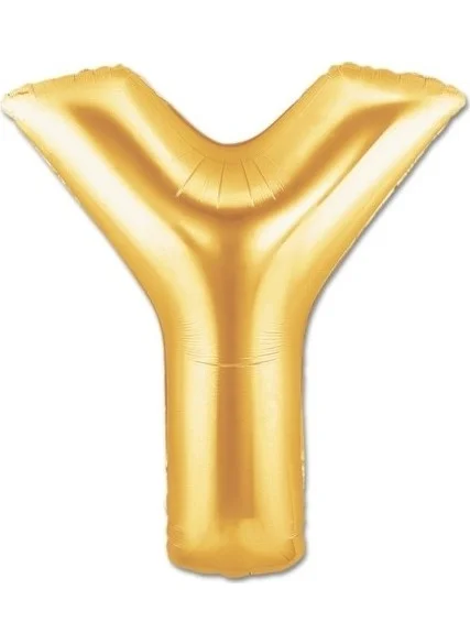 Sunman Balonevi Y Foil Balloon Gold