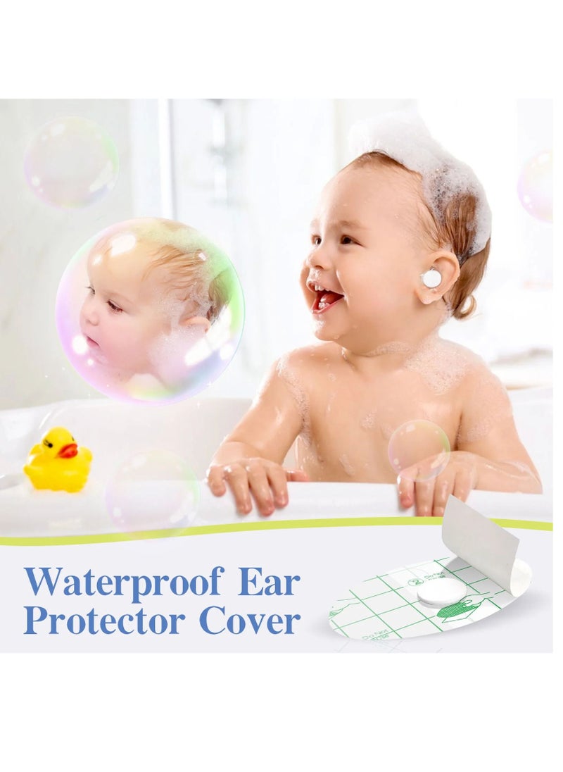 Sefudun 60 Pieces Ear Covers for Shower Waterproof Ear Protector Cover Silicone Ear Patch Shower Ear Stickers Soft Hypoallergenic Security Suitable for All Skin Types  - Image 4