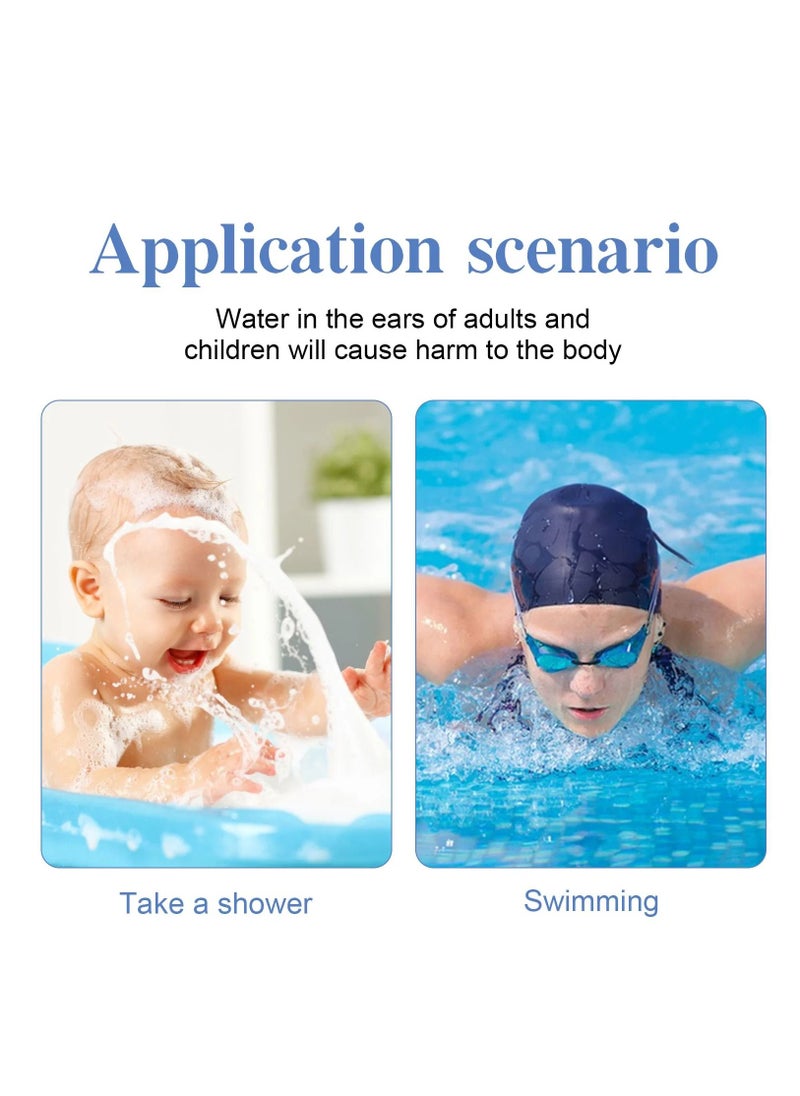 Sefudun 60 Pieces Ear Covers for Shower Waterproof Ear Protector Cover Silicone Ear Patch Shower Ear Stickers Soft Hypoallergenic Security Suitable for All Skin Types  - Image 5