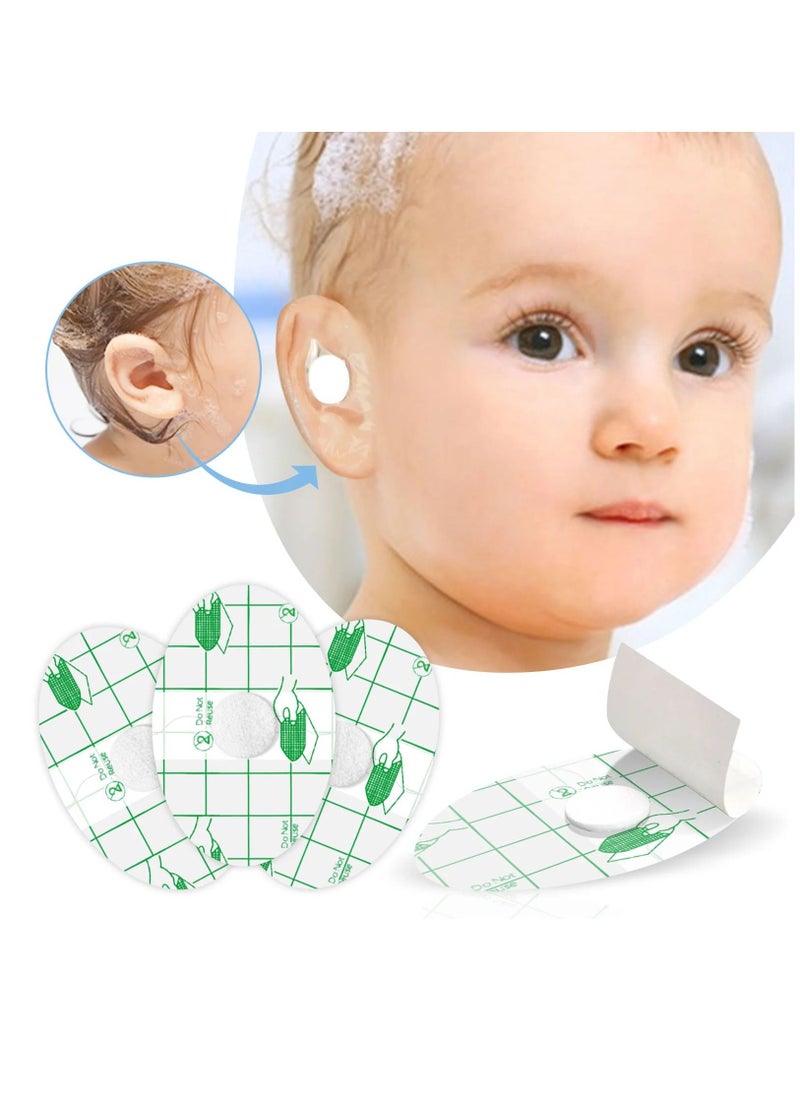 Sefudun 60 Pieces Ear Covers for Shower Waterproof Ear Protector Cover Silicone Ear Patch Shower Ear Stickers Soft Hypoallergenic Security Suitable for All Skin Types  - Image 2