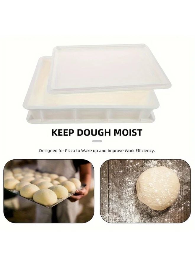 صندوق تخمير العجين الأبيض للبيتزا، حاوية تخمير الخميرة، تخزين الطعام - Image 5