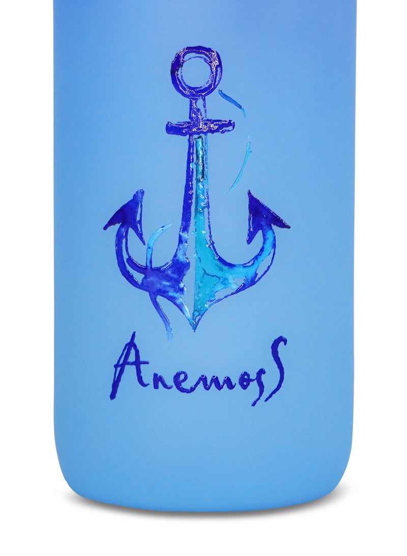Anemoss Water Bottle 1000ml, BPA Free Tritan Material, Motivational Time Stamps, Marine Themed Anchor Pattern Bottle, Leakproof Design, Water Bottle for Gym Office School - Image 4