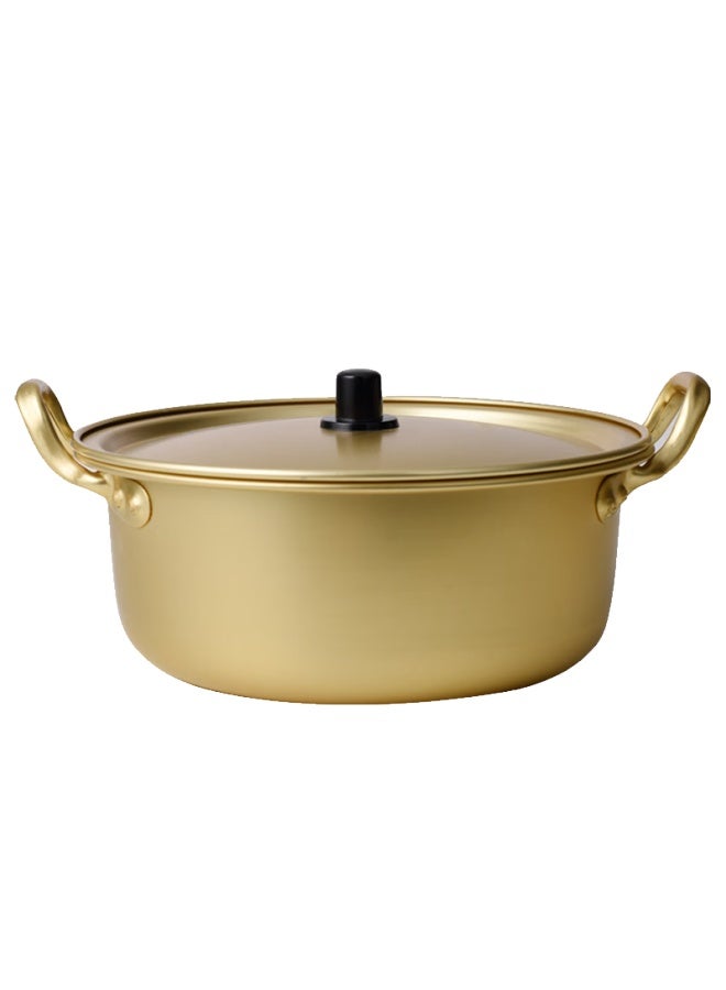 All-round Quanshi Korean-style Aluminum Pot, Dormitory Noodle Pot, Ramen Pot, Hot Pot Soup Pot, Small Cooking Pot, Double-ear Instant Noodle Cooking Pot, 20cm - Image 4