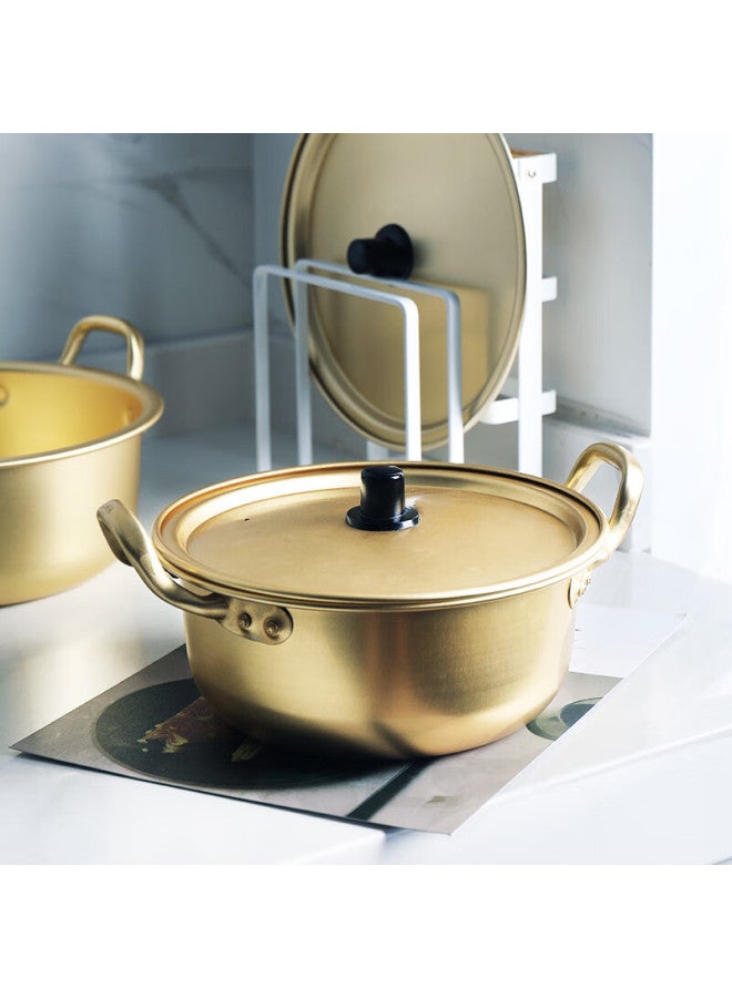 All-round Quanshi Korean-style Aluminum Pot, Dormitory Noodle Pot, Ramen Pot, Hot Pot Soup Pot, Small Cooking Pot, Double-ear Instant Noodle Cooking Pot, 20cm - Image 1
