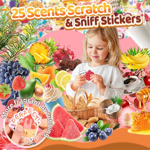 HORIECHALY 300PCS Large Scratch and Sniff Scented Stickers for Kids, Incentive Smelly Summer Sticker, Motivational for Kids, Bigger Reward Stickers for Student Classroom Must Haves School Supplies - Image 3