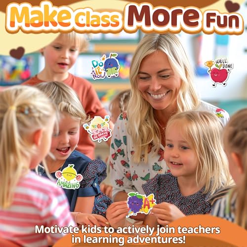 HORIECHALY 300PCS Large Scratch and Sniff Scented Stickers for Kids, Incentive Smelly Summer Sticker, Motivational for Kids, Bigger Reward Stickers for Student Classroom Must Haves School Supplies - Image 5