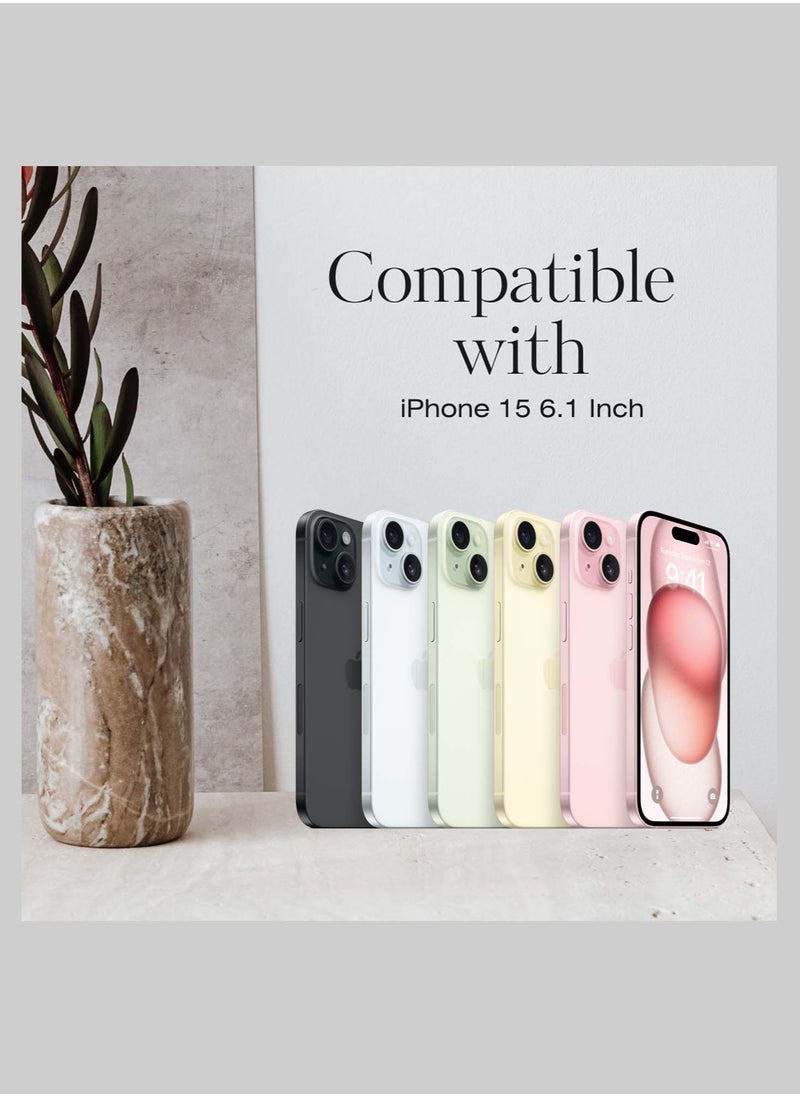 Techie Soft TPU Magnetic Mag Stand Ring Holder Case Cover for Apple iPhone 15 – Clear