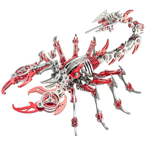 OreilleStar 3D Metal Scorpion Puzzles 350 Pieces Stainless Steel Assembly Disassembly Modern Style DIY Building Block Toys Brain Teaser Ages 15 - Image 1