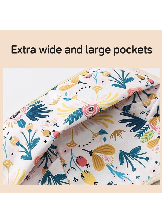 ECVV Baby Waterproof Cute Wings Ruffle Mess Proof Infant Feeding Bibs With Catch-All Pocket, 6 - 48 Months, 2 Pieces  - Image 2