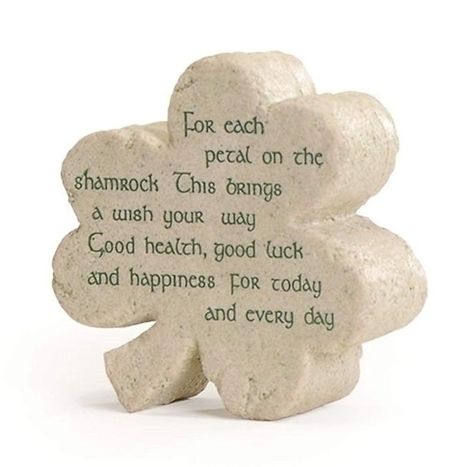 GIFTWARE INC IRISH CELTIC COLLECTION 3 H FAITHSTONE SHAMROCKRELIGIOUS INSPIRATIONAL DURABLE 3X3X1