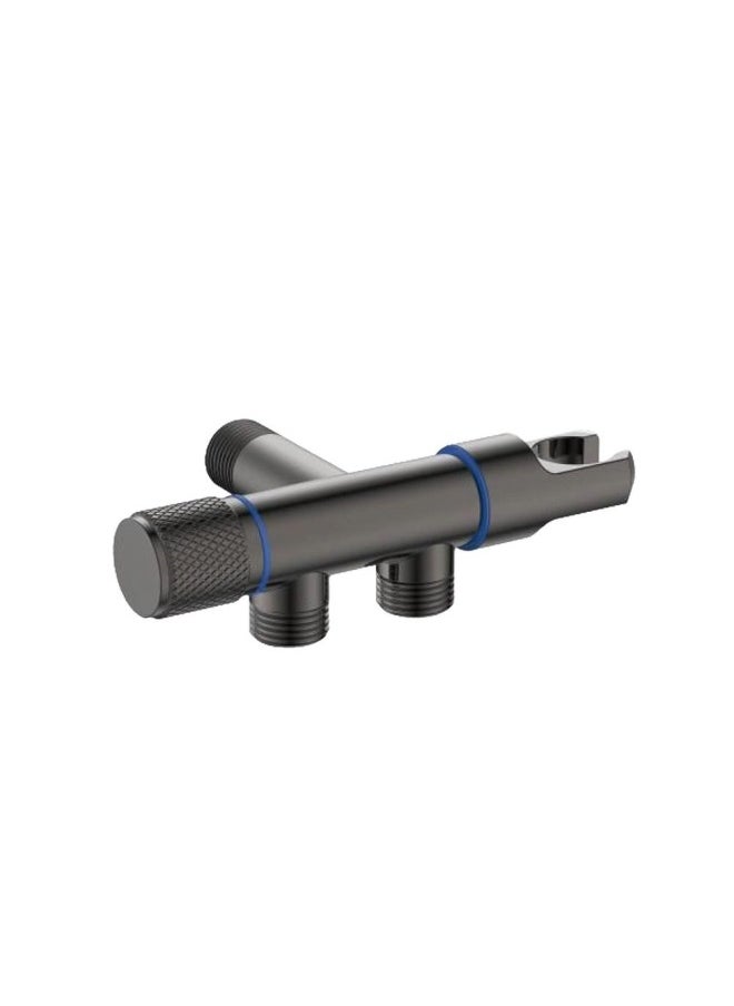 DANUBE HOME Milano Vena 2 Way Angle Valve ½ Inches Double Switch Outlet Connection for Bathroom Kitchen Toilet water heater Sink Faucet Connection Stop Valve Grey - Made In China 