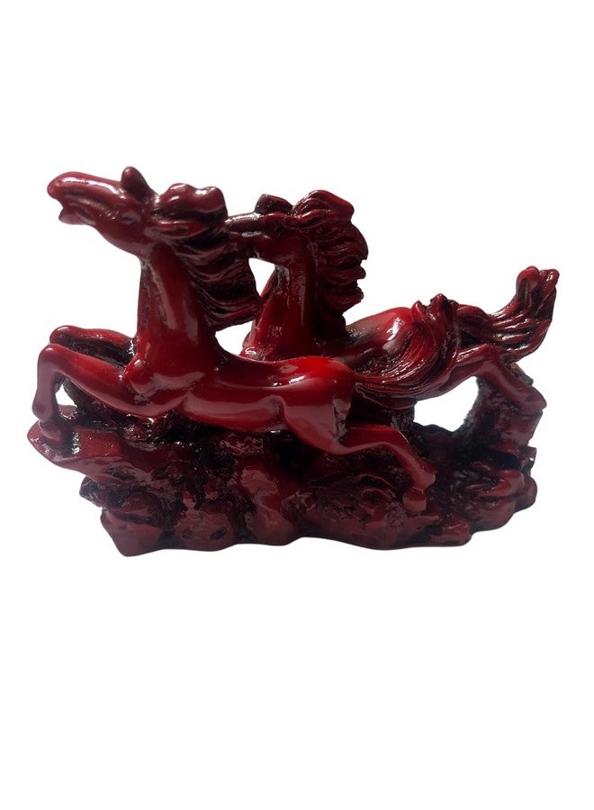 GJ Fengshui Vastu Running Horses Showpiece| Made in India (Red) - Image 4