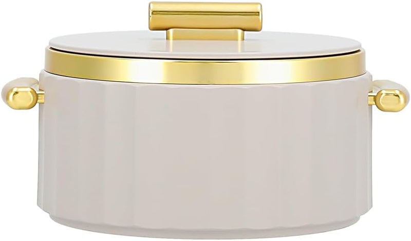 La Mesa Food Warmer 1 Liter Matt Beige Body+Matt Gold - Image 2