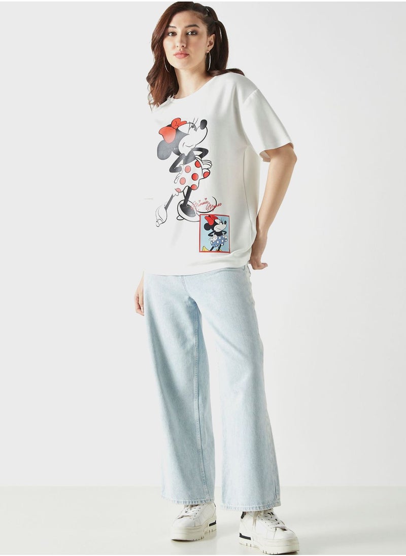 SP Characters - Minnie Mouse Print T-Shirt - Image 1