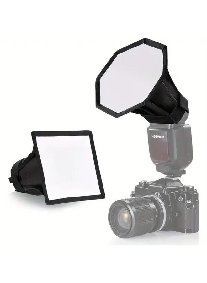 Neewer Upgraded Collapsible Flash Diffuser Softbox 2 Pack Variant Color For Godox Sony Nikon Canon - Image 2