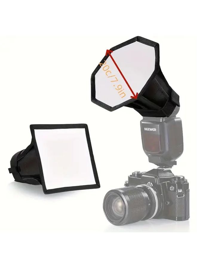 Neewer Upgraded Collapsible Flash Diffuser Softbox 2 Pack Variant Color For Godox Sony Nikon Canon - Image 3