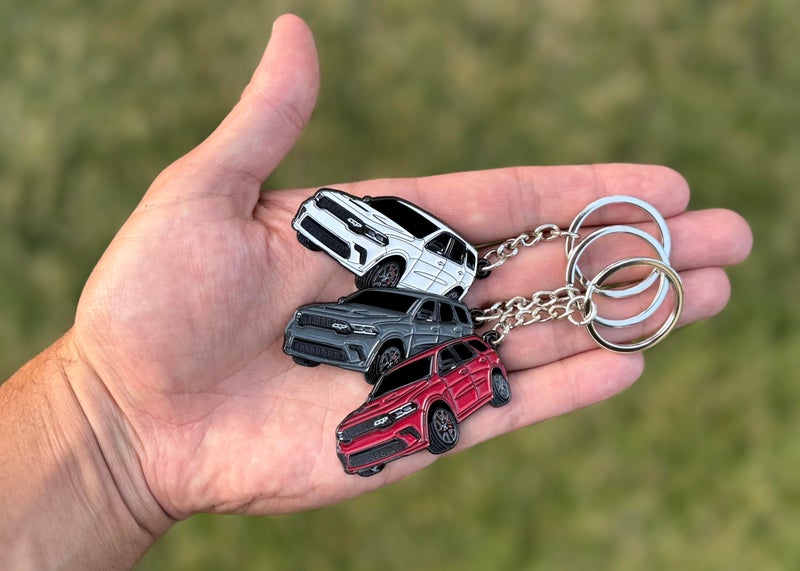 FOUR WHEEL BEAST Dodge Durango Metal Keychain â€“ Officially Licensed Accessories Key Chain Cool Gifts Men RT SRT Gift (Black) - Image 4