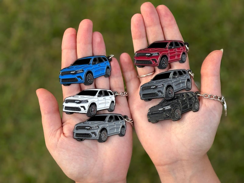 FOUR WHEEL BEAST Dodge Durango Metal Keychain â€“ Officially Licensed Accessories Key Chain Cool Gifts Men RT SRT Gift (Black) - Image 5