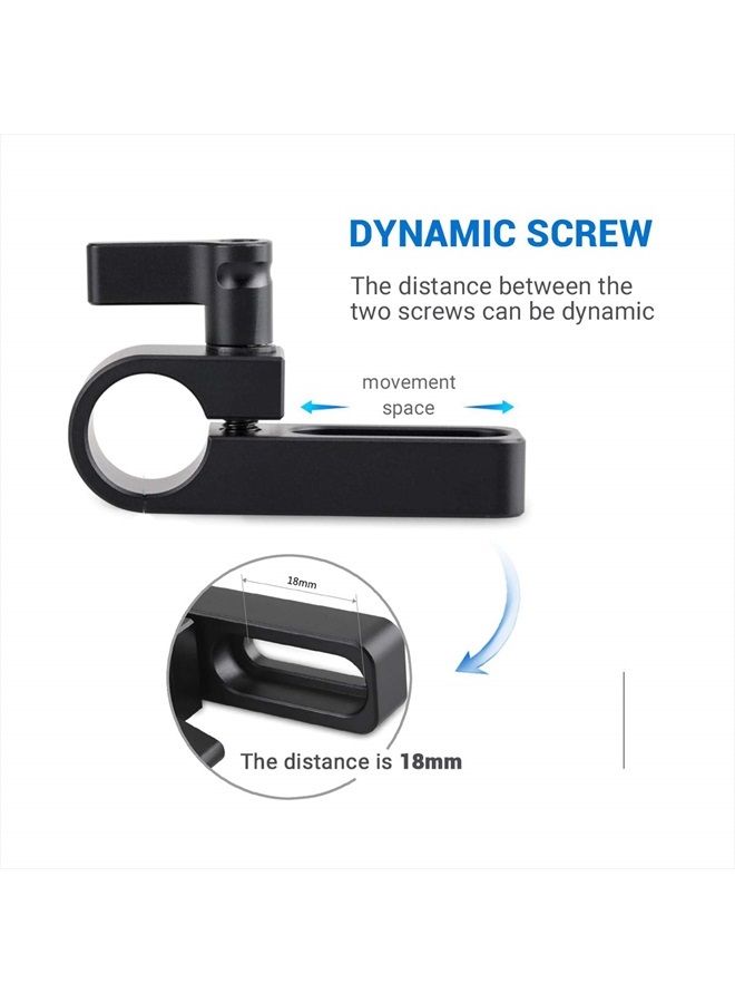 SMALLRIG Single 15mm Rail Clamp Mount Rod Clamp with Long Hole on Plate/Cage/Handle for Rod Extension - 1549 - Image 3