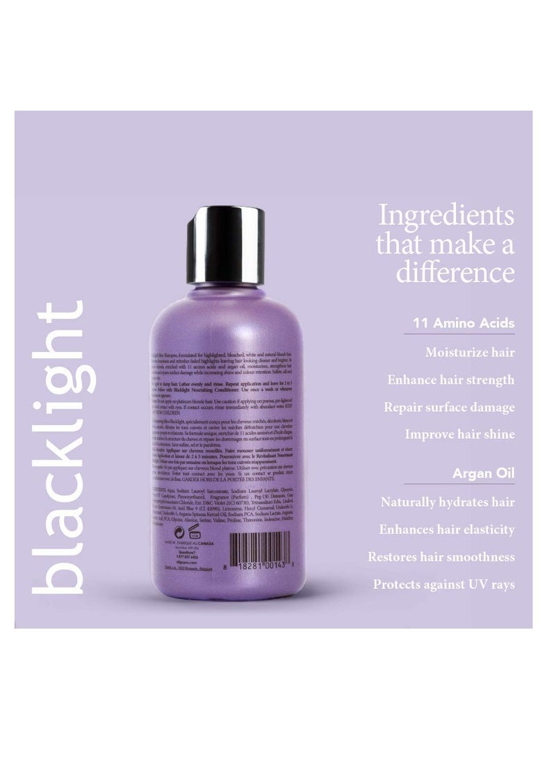 Oligo - OLIGO PROFESSIONNEL - Blacklight Blue Shampoo - Sulfate-Free Blue Shampoo for Blonde and Color Hair - Revive Treated Hair - Refreshes Faded Highlights - 11 Amino Acids and Moisturizing Formula - 8.5oz - Image 1
