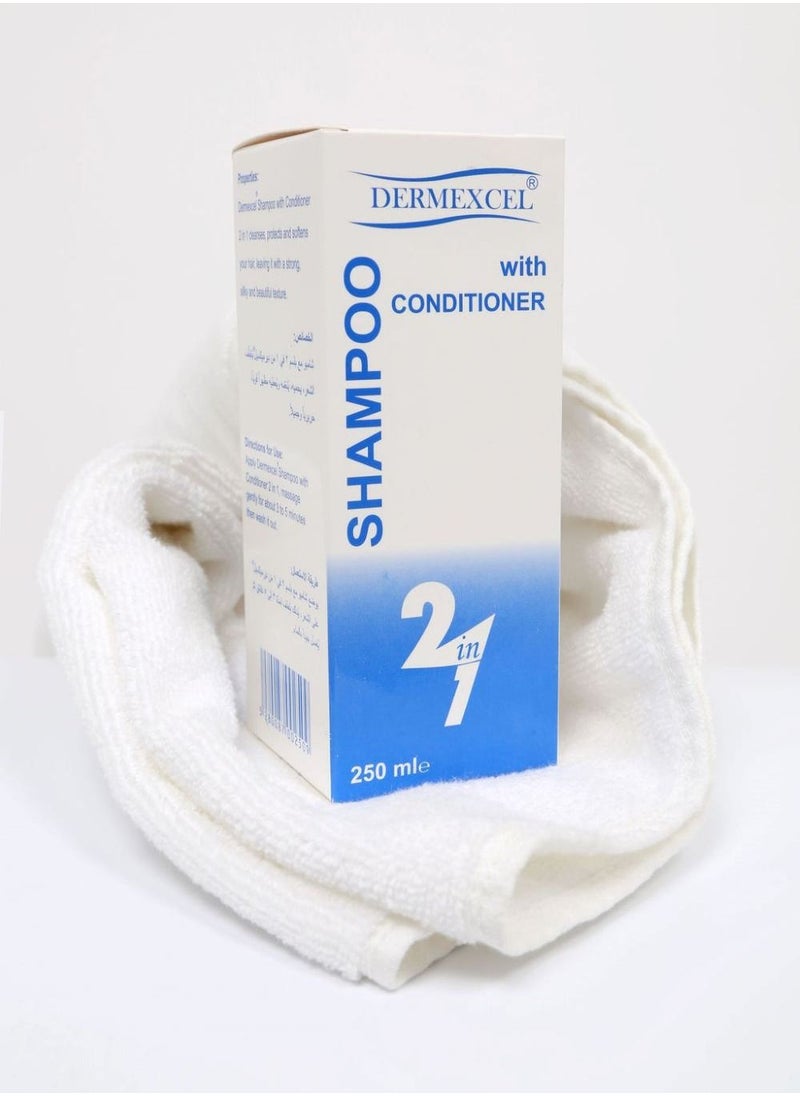 Dermexcel Shampoo Conditioner Combo - Shampoo And Conditioner In One - Moisturizing Shampoo and Conditioner for Sensitive Scalp -  Moisturizing Shampoo & Conditioner for Curly Hair  - Image 1