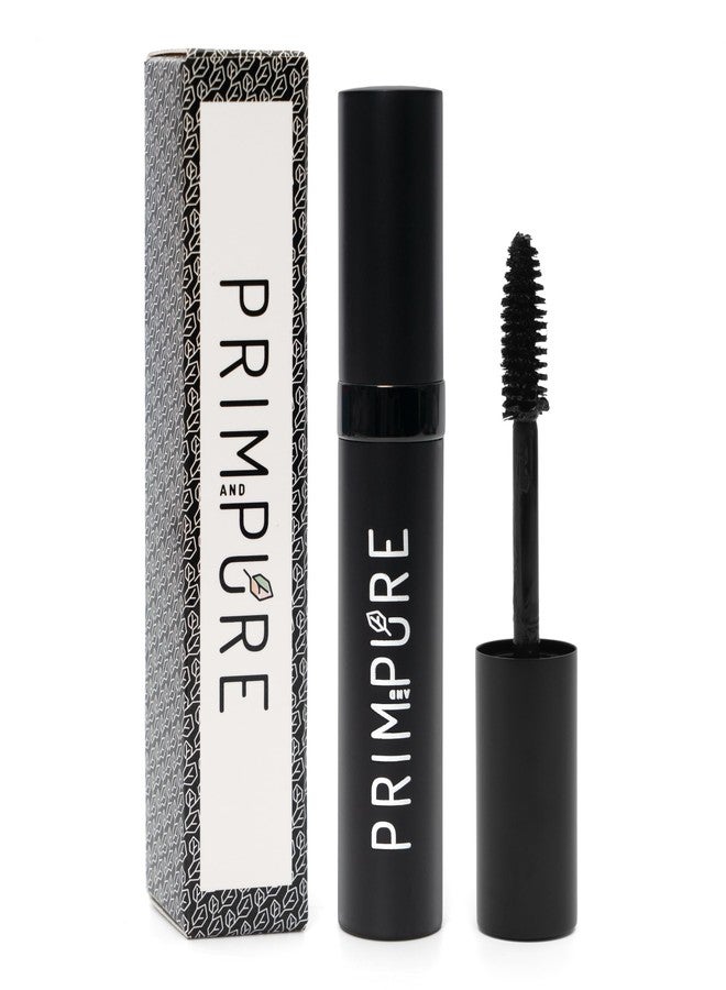 Prim and Pure ماسكارا طبيعية معدنية من بريم وبور للنساء، ماسكارا للمراهقين، تدوم طويلاً، سوداء، معدنية، عضوية - Image 1
