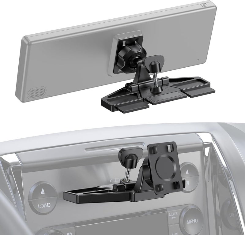iGoevo CD Slot Mount for CarPlay Screen - 360° Rotation, Tool-Free Installation, Compatible with 7-10 Inch Displays - Image 1