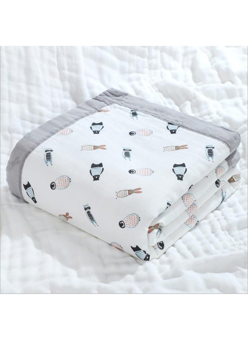 منشفة استحمام للأطفال بتصميم كرتوني من ست طبقات قماش حيوانات قطبية 393غ