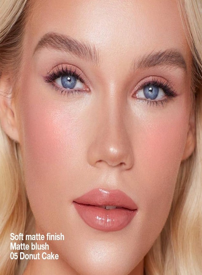 CAKAILA Blush for Cheeks,Pink Peach Powder Matte Blush Palette Cheeks Face Makeup for Older Women,Lightweight,Smooth,Blendable,Fade and Transfer-Resistant,Effortless Matte Natural Finish,Vegan & Cruelty Free - Image 3