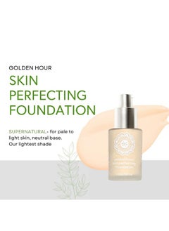 Honeybee Gardens Golden Hour Skin Perfecting Supernatural (Neutral Light Shade) Liquid Foundation ; Luxurious Golden Hour Radiance, 34.5Ml;1.16 Fl Oz  - Image 4