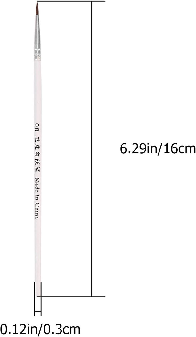 Zerodeko 100pcs Nylon Hair Paintbrush Set Detail Paint Brushes for Acrylic Oil Watercolor Painting Artist Supplies White Fine Tip for Miniature and Craft Use - Image 2