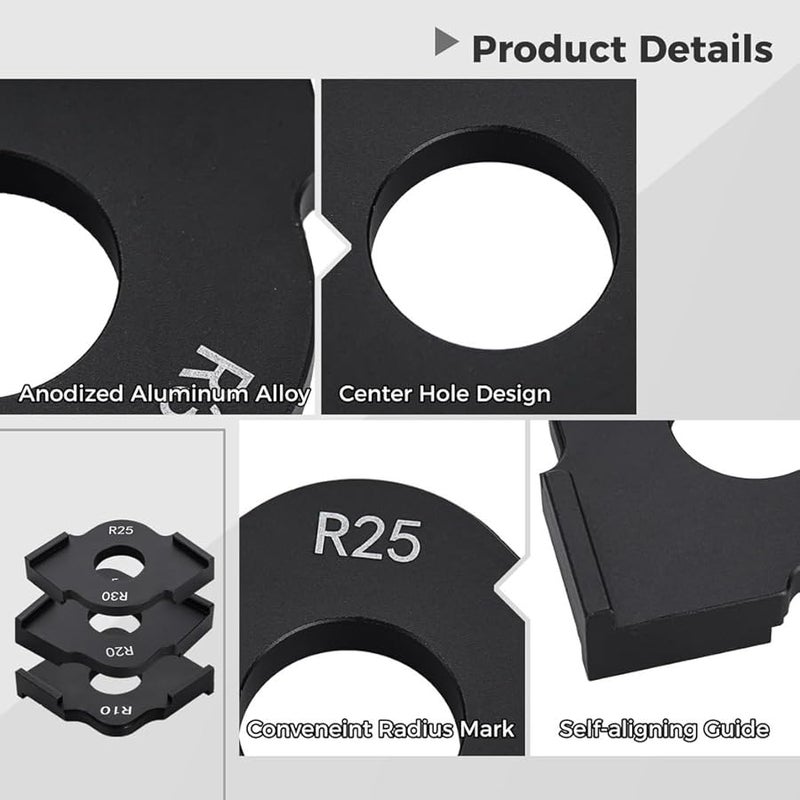 مجموعة قوالب جهاز التوجيه من الألومنيوم لأعمال النجارة R5 R10 R15 R20 R25 R30 - Image 4