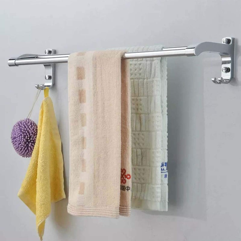 iSTAR iSTAR Towel Rod Double Rod Silver Towel Holder 24 inch Longer 2 Bar Towel Rod (Stainless Steel) (1)  - Image 4