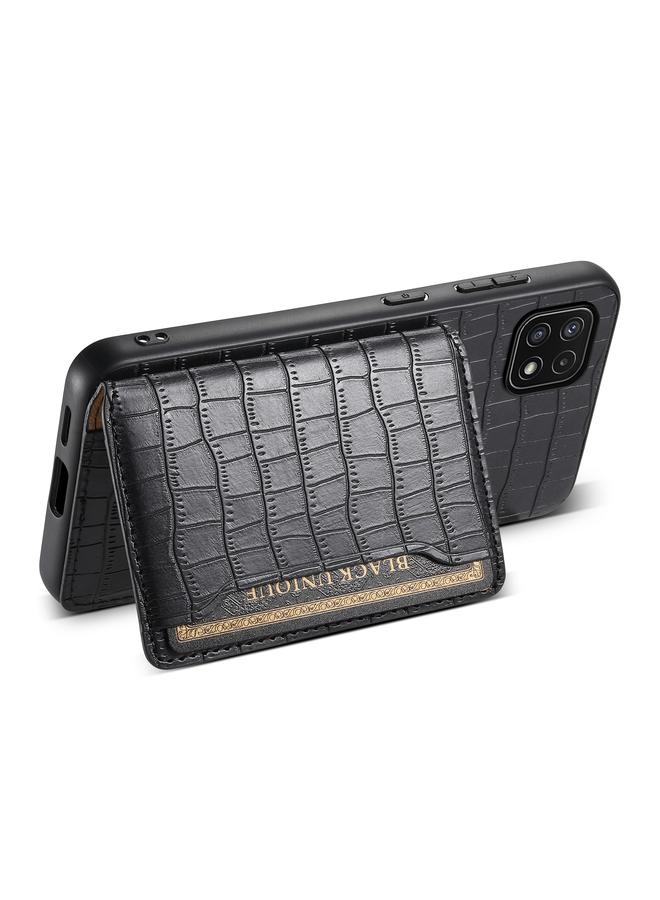 S-TOP Case For Samsung Galaxy A22 5G Crocodile Texture Card Bag Design Full Coverage Phone Case - Image 4