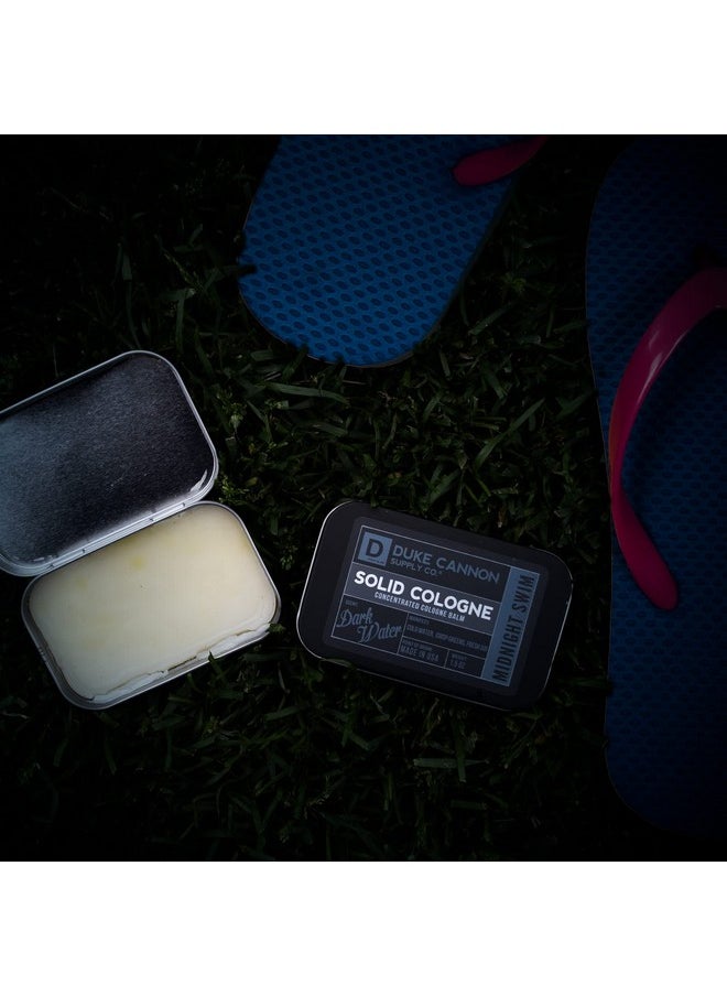 Duke Cannon Supply Co. Solid Cologne For Men Midnight Swim Cold Water, Crisp Greens, Fresh Air Concentrated Balm, Travel Friendly Tin, Made With Natural & Organic Ingredients, 1.5 Oz (1 Unit)  - Image 5