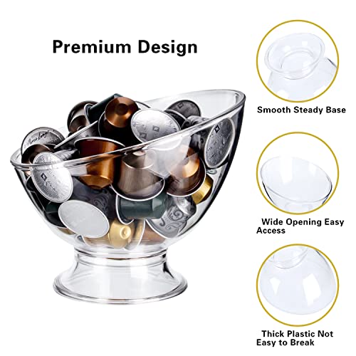 MOLFUJ Coffee Pod Holder, Clear K Cup Holder Plastic, Espresso Coffee Pod Holders for Counter Small, Coffee Pod Storage for K Cups, Capsule Organizer Creamer Holder for Coffee Bar (2 Pack) - Image 3