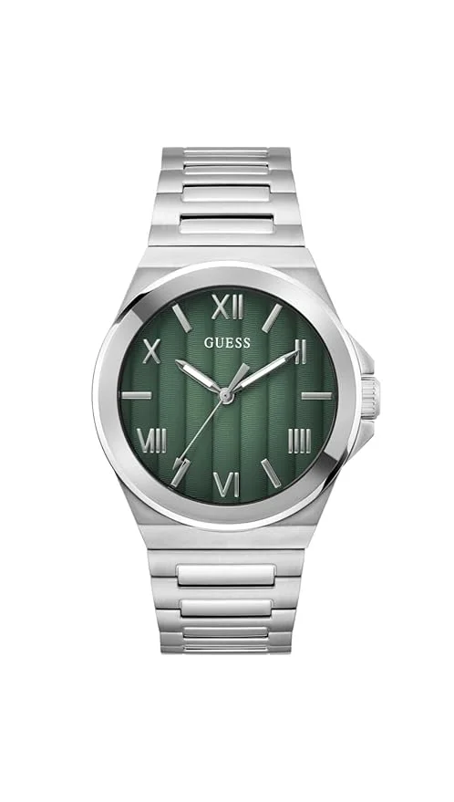 GUESS GUESS Vinyl Analog Watch for Men with Round Dial &amp; Water Resistant Man's Wrist Watches