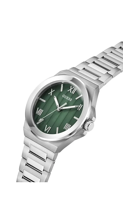 GUESS GUESS Vinyl Analog Watch for Men with Round Dial & Water Resistant Man's Wrist Watches