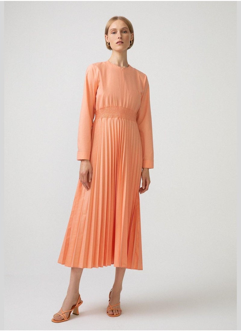 Touche - LONG DRESS WITH PLEATED SKIRT - Image 1