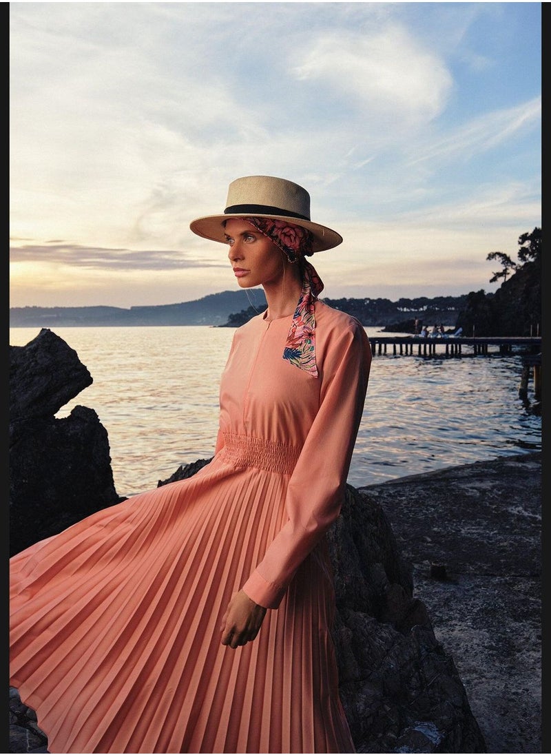 Touche - LONG DRESS WITH PLEATED SKIRT - Image 1
