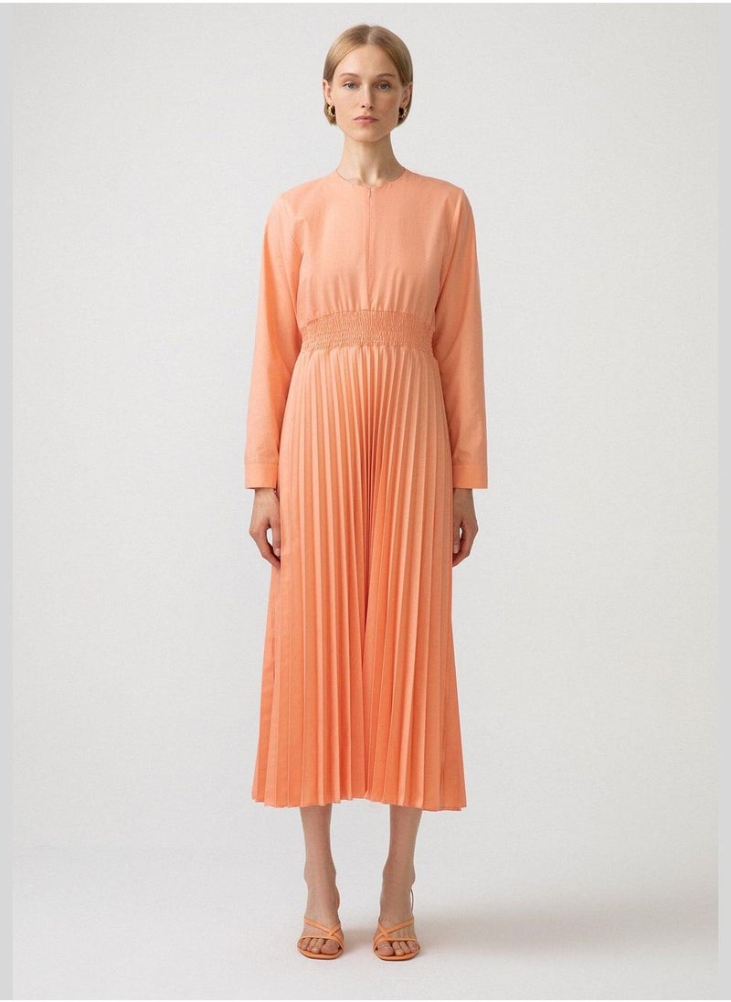Touche - LONG DRESS WITH PLEATED SKIRT - Image 1