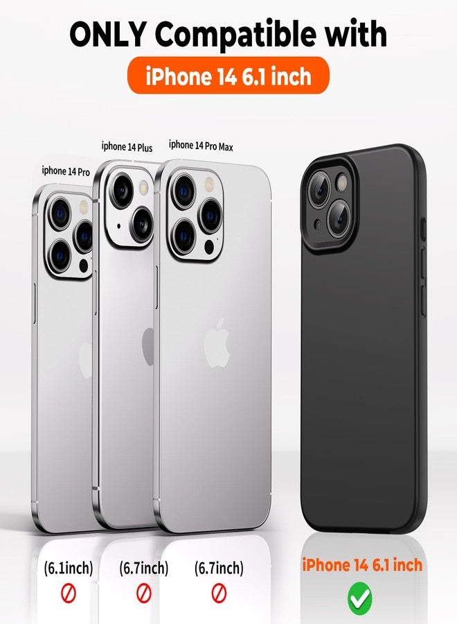SUPFINE Designed for iPhone 14 Case,Premium Liquid Silicone with [Soft Anti-Scratch Microfiber Lining][Upgraded Camera Protection] Slim Shockproof Protective Phone Case for Men Women Girls,Black - Image 2
