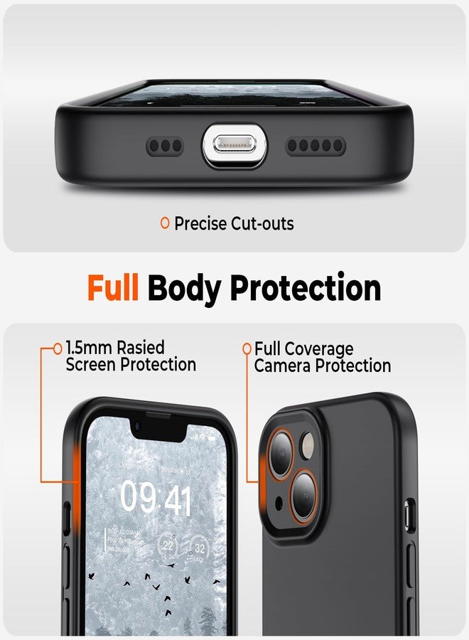 SUPFINE Designed for iPhone 14 Case,Premium Liquid Silicone with [Soft Anti-Scratch Microfiber Lining][Upgraded Camera Protection] Slim Shockproof Protective Phone Case for Men Women Girls,Black - Image 4