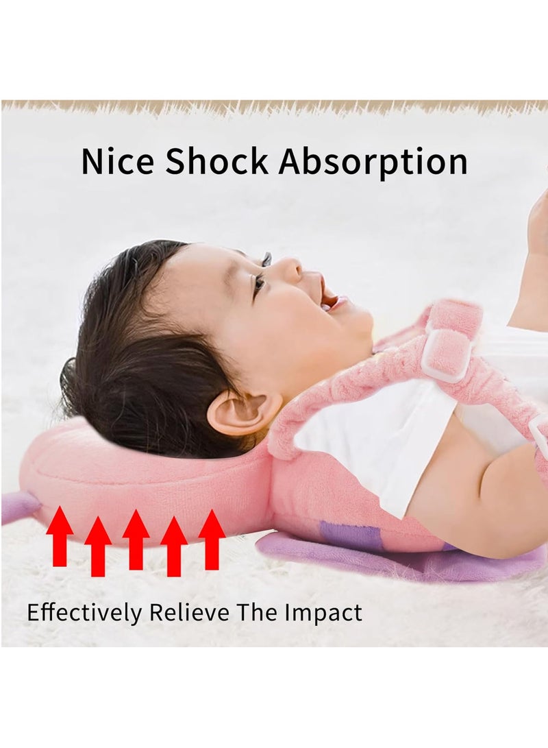 Taizz Ventures Baby Walker Head Protector - Adjustable Baby Head & Back Safety Cushion Backpack for Toddlers - Suitable for Ages 6 to 24 Months - Butterfly Pink  - Image 4