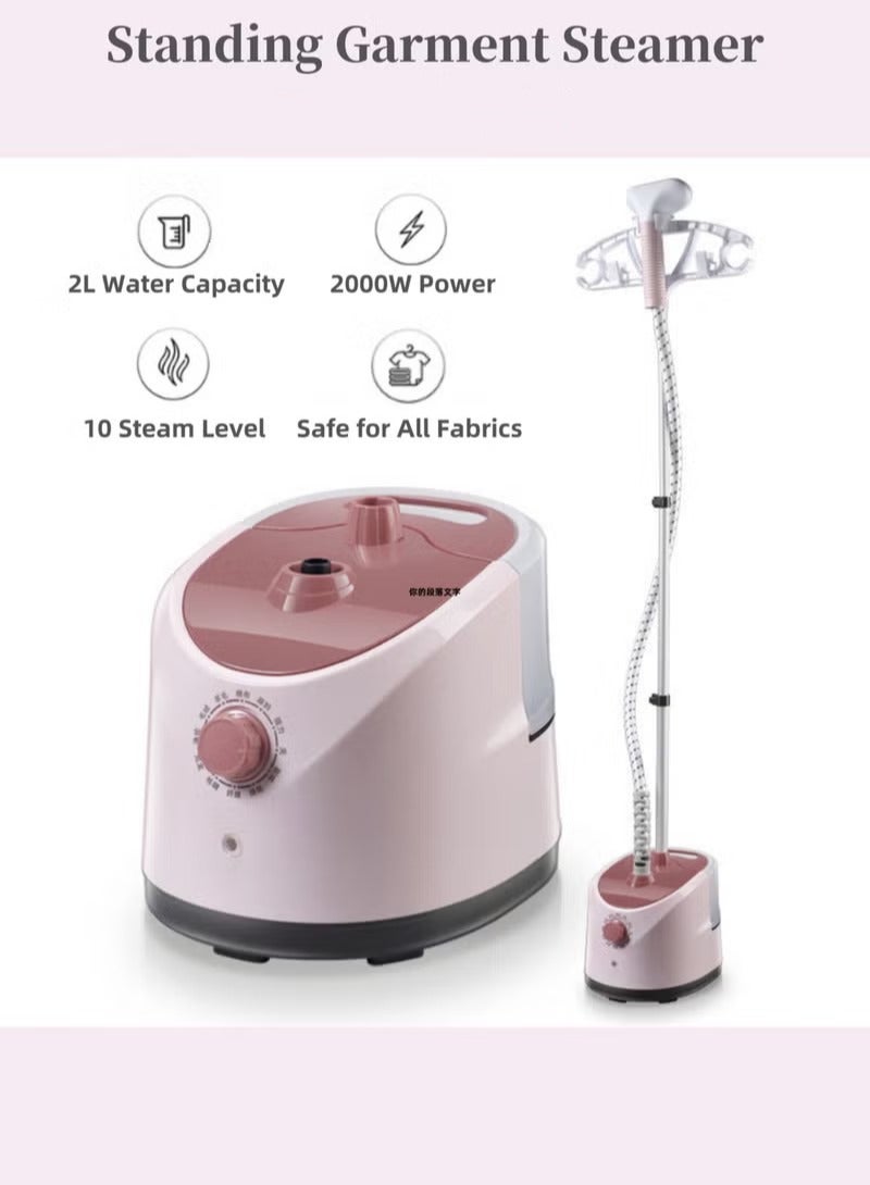 بوليفياز [ترقية] غلاية ملابس حرفية مع لوح قيض، غلاية واقفة للملابس بقدرة 2000 واط، تكوين بخار من 10 مستويات، خزان ماء بحجم 2 لتر، بخار سريع في 26 ثانية، إعدادات الارتفاع الحرة - Image 2
