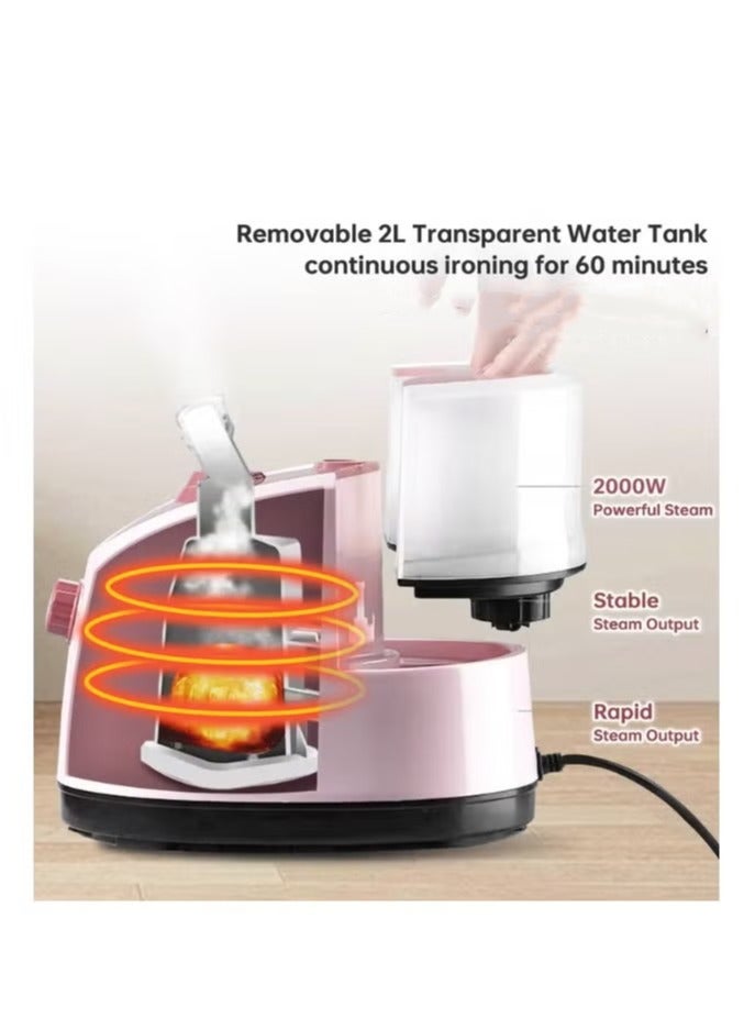 بوليفياز [ترقية] غلاية ملابس حرفية مع لوح قيض، غلاية واقفة للملابس بقدرة 2000 واط، تكوين بخار من 10 مستويات، خزان ماء بحجم 2 لتر، بخار سريع في 26 ثانية، إعدادات الارتفاع الحرة - Image 5