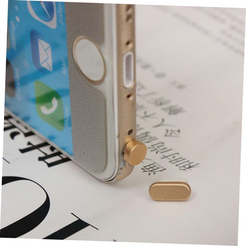 Golden Metal Ear Cover Reusable Earphone Jack Stoppers Charging Ports Debris - Image 3